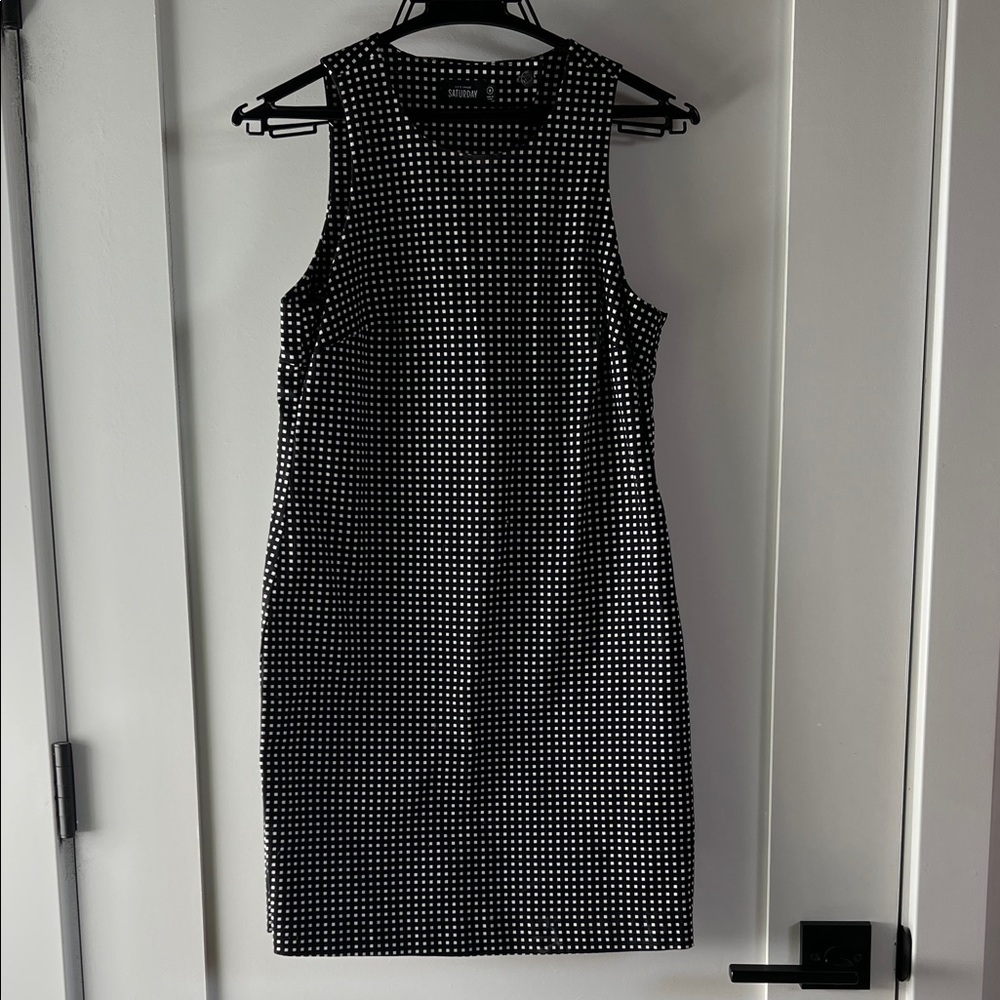 Kate Spade Saturday Black & White Check Bodycon – Size 0